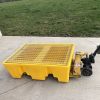 Bac de Rétention 240 l jaune pour Palette Euro avec caillebotis
