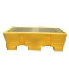 Bac de Rétention 240 l jaune pour Palette Euro avec caillebotis