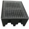 Bac de Rétention 240 l noir pour Palette Euro avec caillebotis