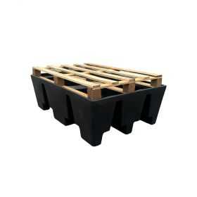 Bac de Rétention 240 l noir pour Palette Euro sans caillebotis