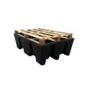 Bac de Rétention 240 l noir pour Palette Euro sans caillebotis