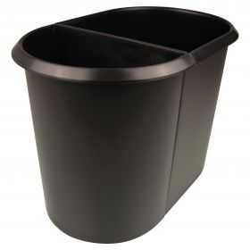 Poubelle double pour tri déchets papiers 29 litres sans couvercle