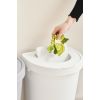 Poubelle de cuisine avec 2 couvercles basculant 25 litres
