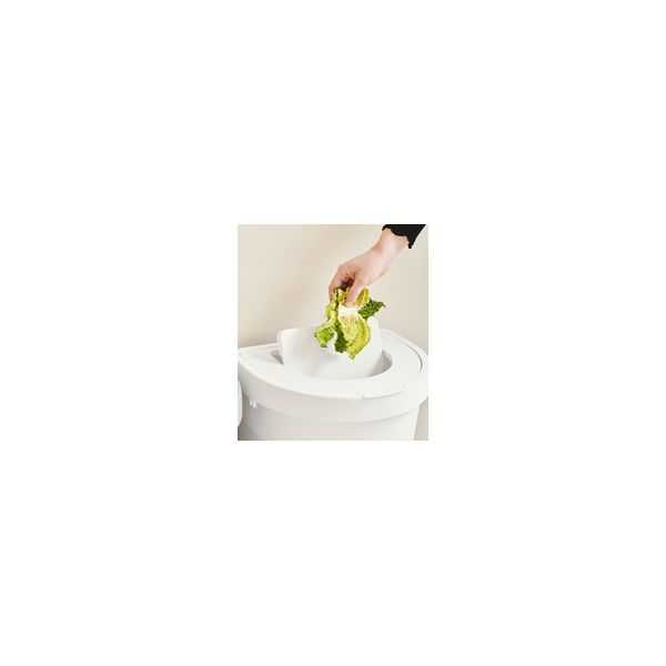 Poubelle de cuisine avec 2 couvercles basculant 10 litres