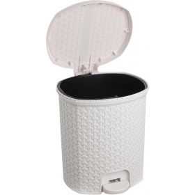 Poubelle pour Salle de Bain Elégante en Plastique 11,5 litres