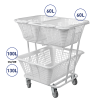 Chariot acier epoxy pour corbeilles à linge