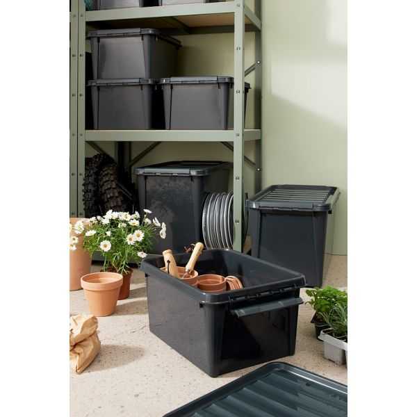 Caisse de rangement avec couvercle en Plastique Recyclé 66 litres