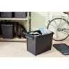 Caisse de rangement avec couvercle en Plastique Recyclé 66 litres