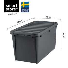 Grande Caisse plastique avec couvercle 70 litres