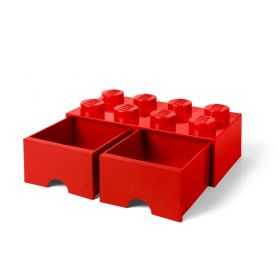 Brique de Rangement LEGO 2 tiroirs 8 picots