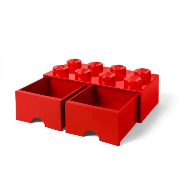 Brique de Rangement LEGO 2 tiroirs 8 picots