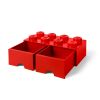 Brique de Rangement LEGO 2 tiroirs 8 picots