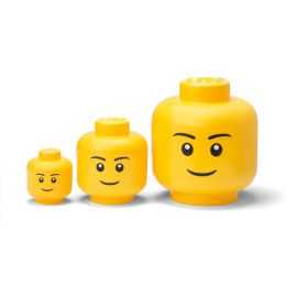 3 Têtes Lego pour rangement 3 tailles