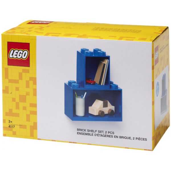 2 étagères superposables en forme de brique LEGO