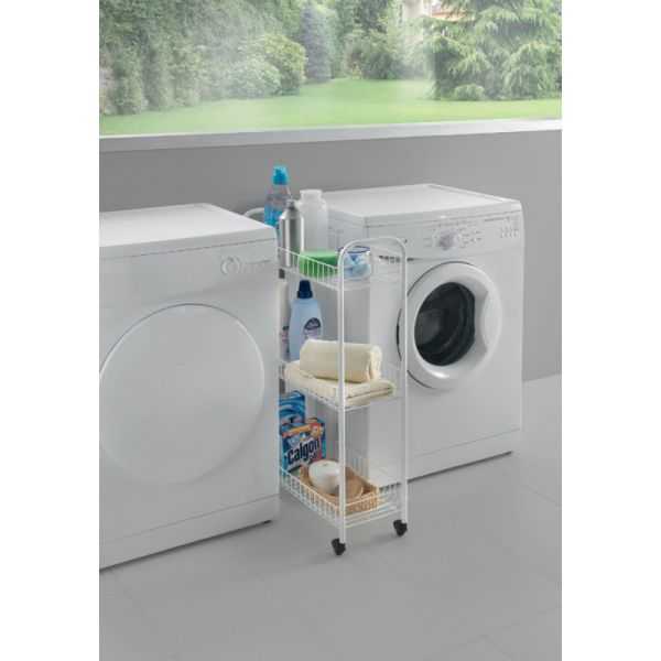 Desserte multi-usage Slim 3 niveaux blanc blanche