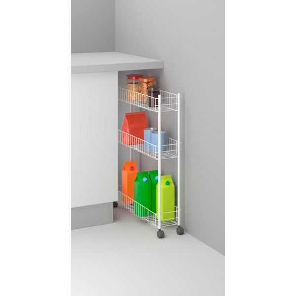 Desserte multi-usage Fino 3 niveaux blanche