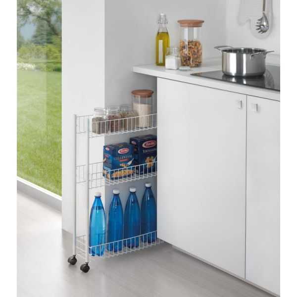 Desserte multi-usage Fino 3 niveaux blanche