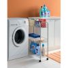 Desserte multi-usage Slim DELUXE 3 niveaux argent