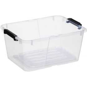 Boite transparente avec couvercle pliant 15 litres