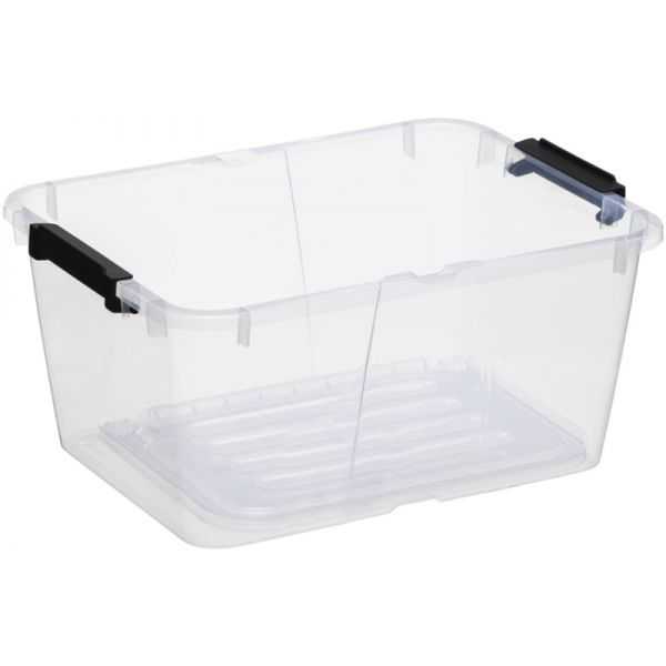 Boite transparente avec couvercle pliant 15 litres