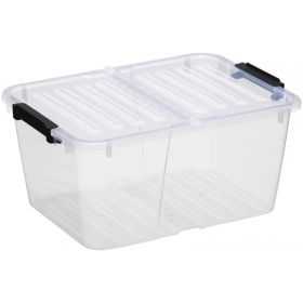 Boite transparente avec couvercle pliant 15 litres