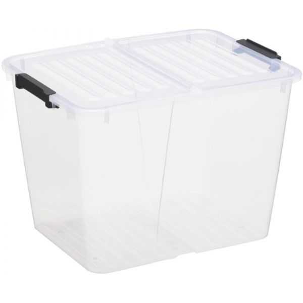 Boite transparente avec couvercle pliant 30 litres