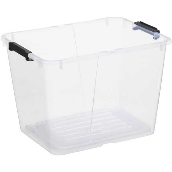 Boite transparente avec couvercle pliant 30 litres