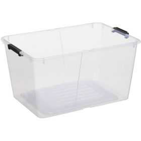Boite transparente avec couvercle pliant 50 litres