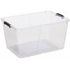 Boite transparente avec couvercle pliant 50 litres