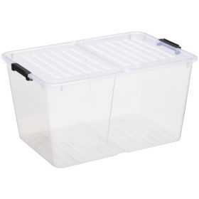 Boite transparente avec couvercle pliant 50 litres