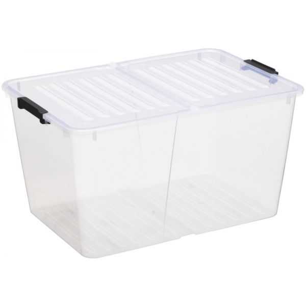 Boite transparente avec couvercle pliant 50 litres