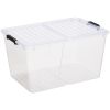 Boite transparente avec couvercle pliant 50 litres