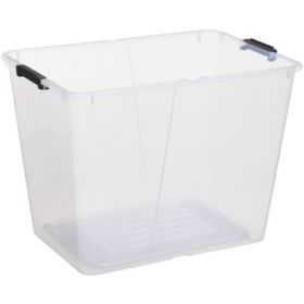 Boite transparente avec couvercle pliant 65 litres