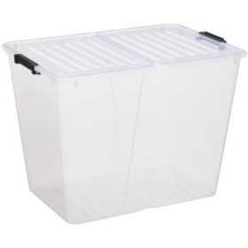 Boite transparente avec couvercle pliant 65 litres