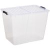 Boite transparente avec couvercle pliant 65 litres