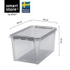 Grande Boîte de rangement grise transparente 47 litres