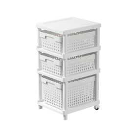 Tour de rangement 3 paniers avec roulettes
