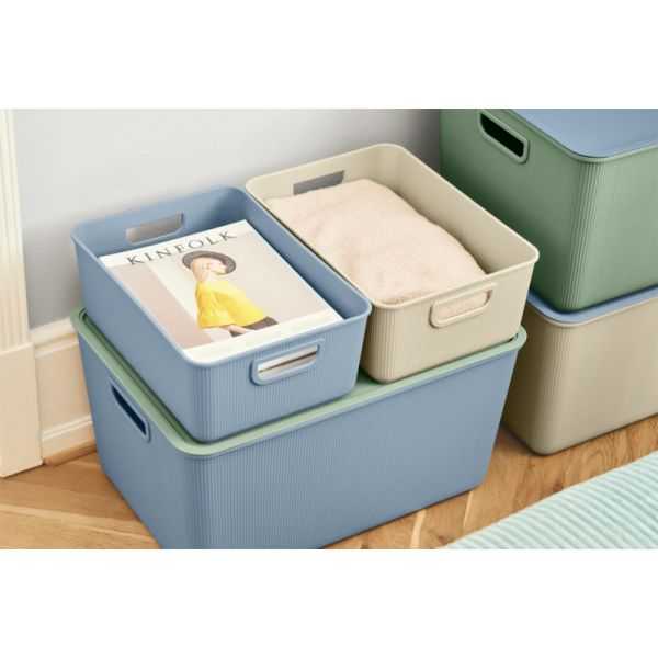 Bac de rangement en plastique recyclé élégant Taille M