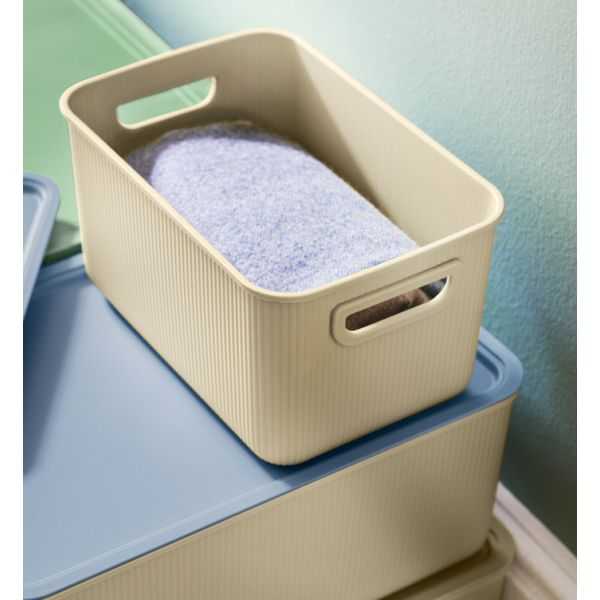 Bac de rangement en plastique élégant Taille S