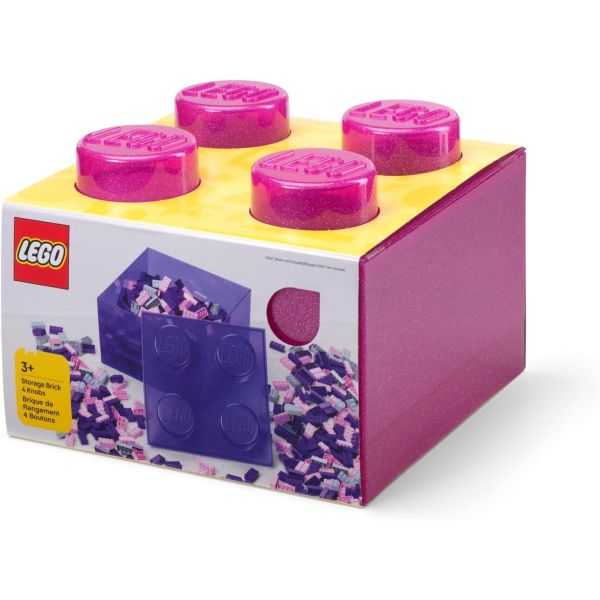 Brique de Rangement Lego translucide pailleté