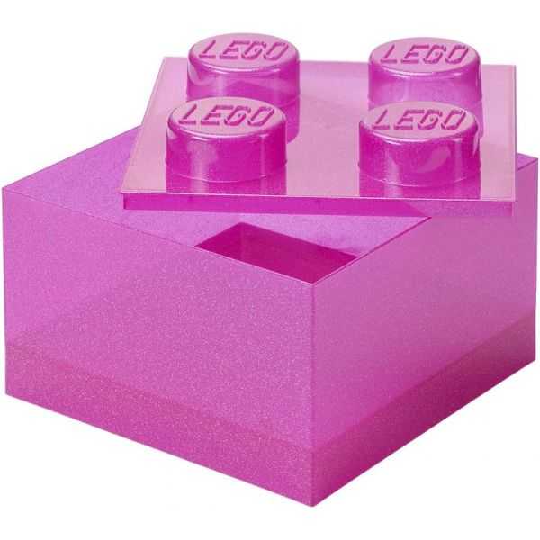 Brique de Rangement Lego translucide pailleté