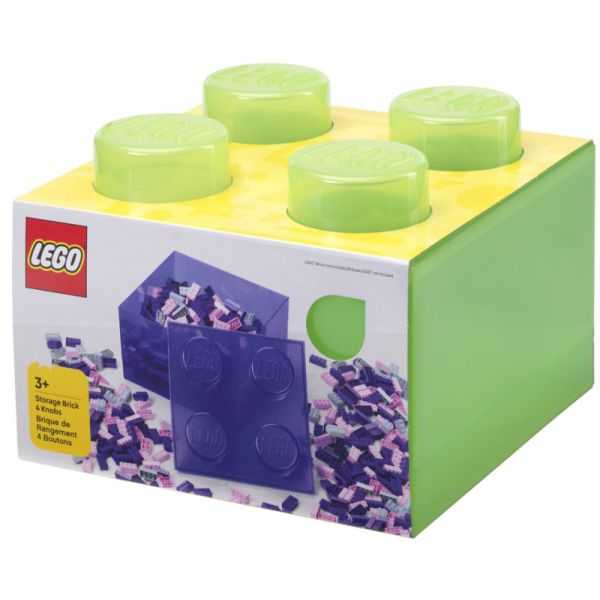 Brique de Rangement cube Lego translucide