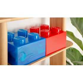 Brique de Rangement cube Lego translucide
