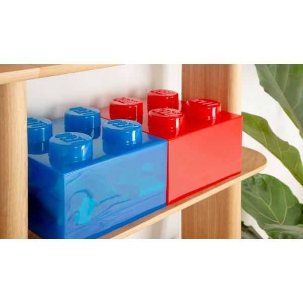 Brique de Rangement cube Lego translucide