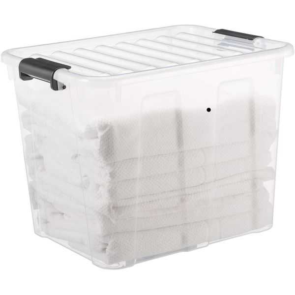 Boîte de rangement avec couvercle Home Box 40 litres