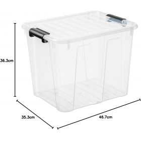 Boîte de rangement avec couvercle Home Box 40 litres