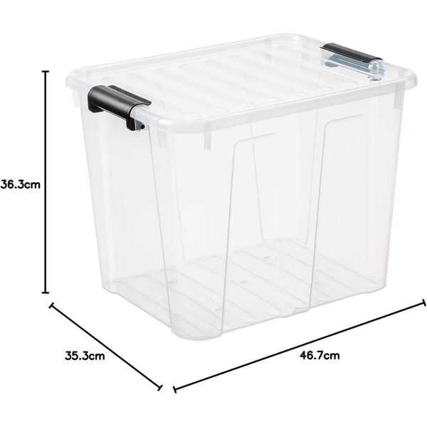 Boîte de rangement avec couvercle Home Box 40 litres