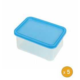 5 Boites plastiques hermetiques professionnelles 400 ml 