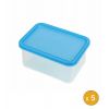 5 Boites plastiques hermetiques professionnelles 400 ml 
