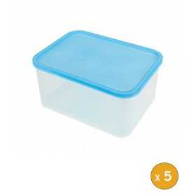 5 Boites plastiques hermétiques professionnelles 4 litres